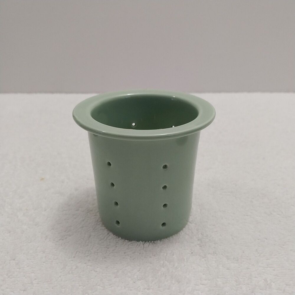 Covered TEA CUP With infuser London Green World Market Made In China #C029 - Picture 7 of 10